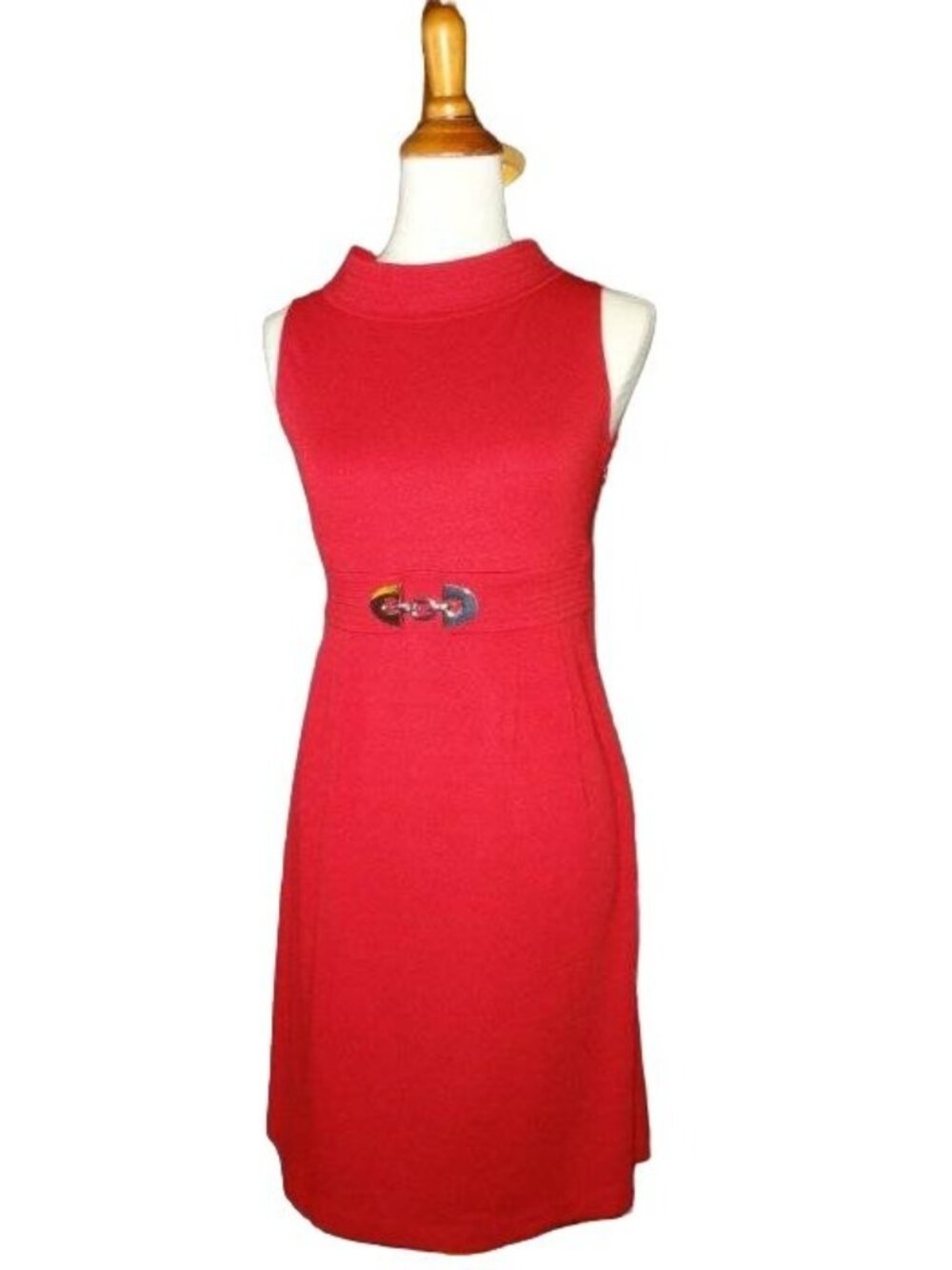 🆕 MUSE Classic Ponte Knit Dress Red 6